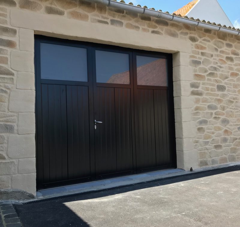 porte de garage battante portillon