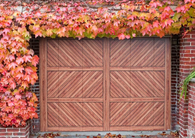 covering bois porte de garage