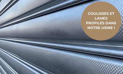 rideaux metalliques lames relief profile