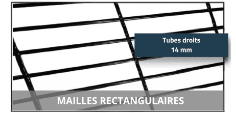 mailles rectangulaire tubes droits sda