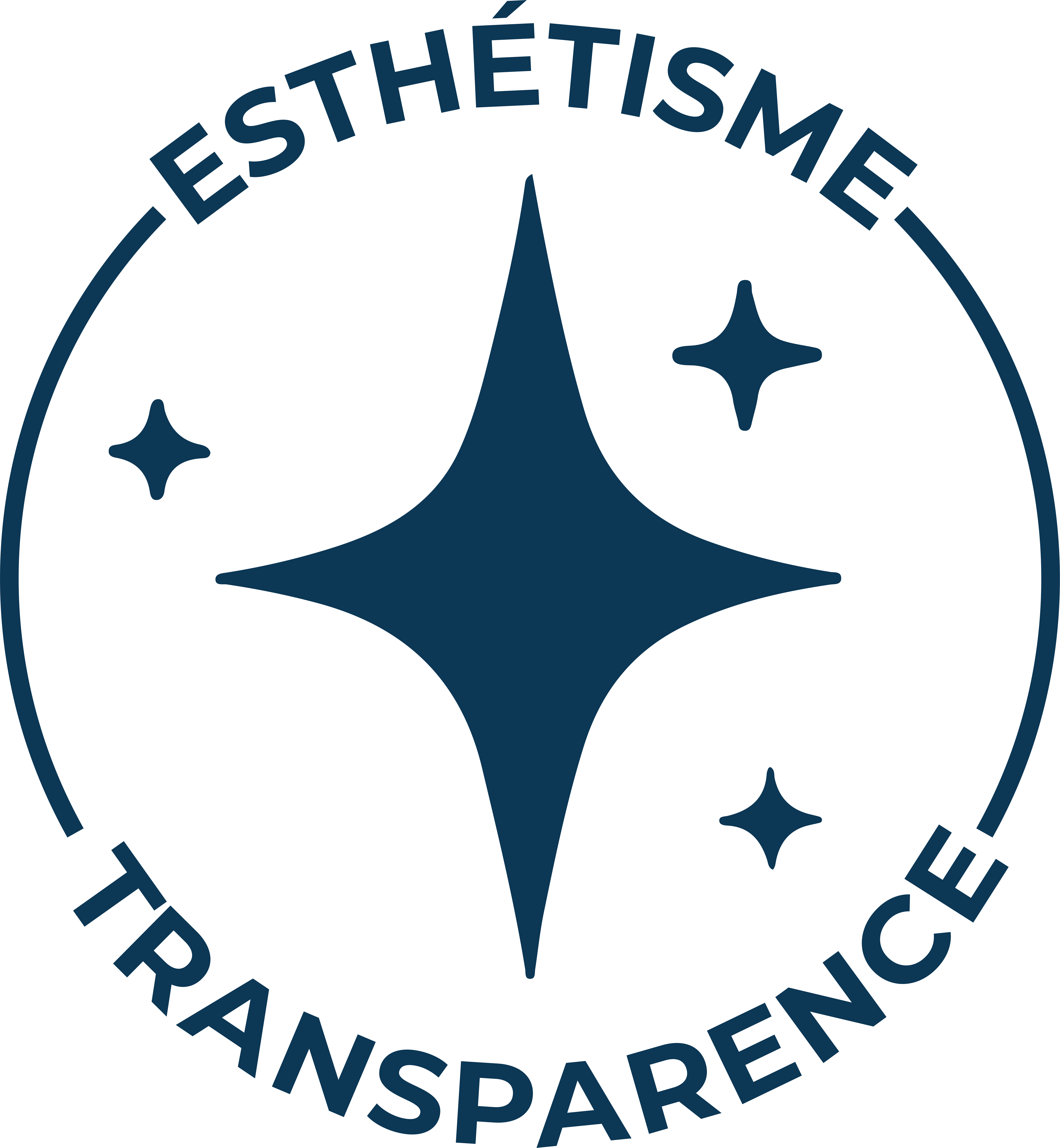 Esthétisme Transparence bleu